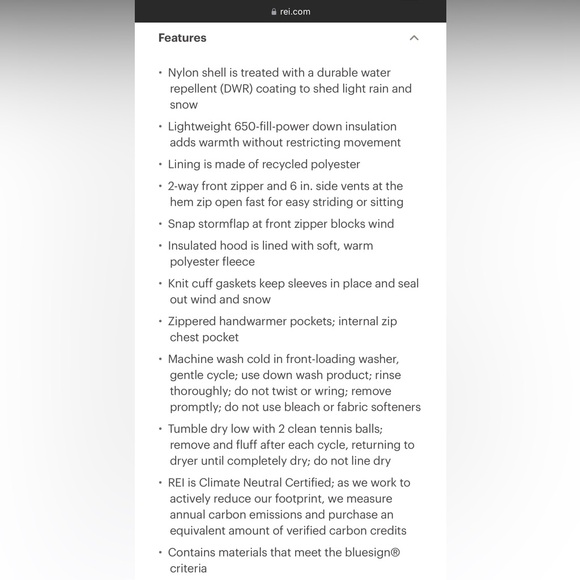 NWT REI Norseland insulated jacket 2.0 size 3X - Picture 6 of 7